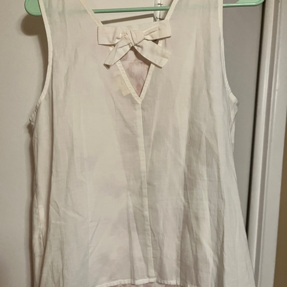 White Sleeveless Top with Red Embroidery - Picture 2 of 2